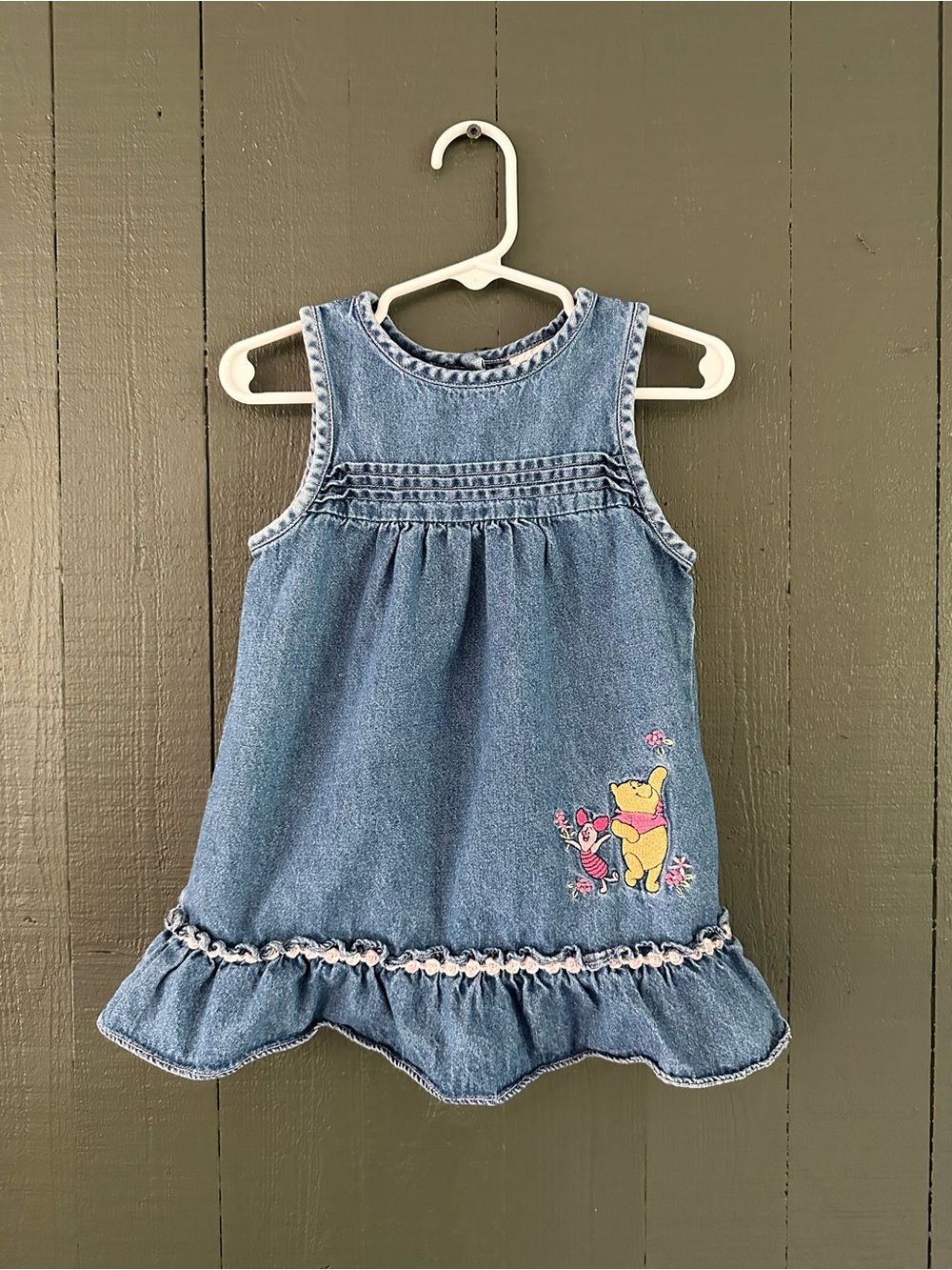 Vintage Denim Winnie the Pooh Sleeveless Dress